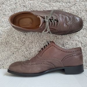 Florsheim Mens Oxford Dress Shoes Brown Gray Almond Toe